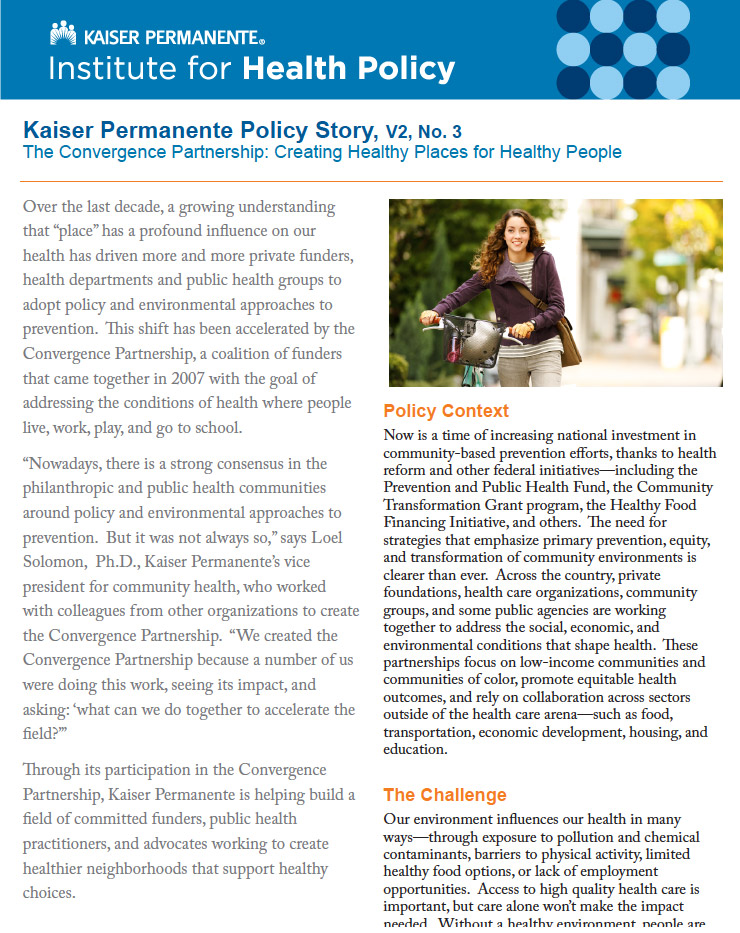 Kaiser Permanente Institute for Health Policy Stories cover volume 2