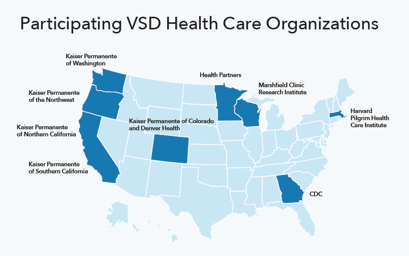 Participating VSD Health Care Organization Map