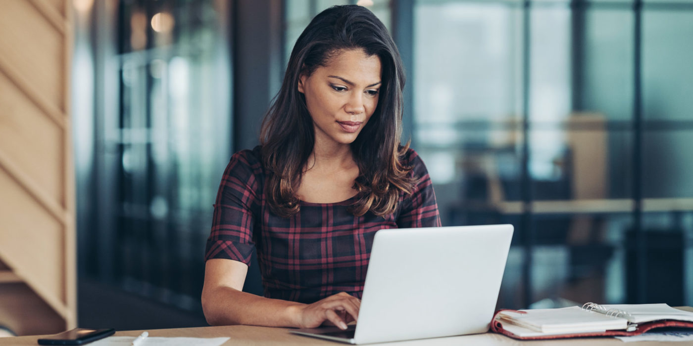 Businesswoman Using Laptop