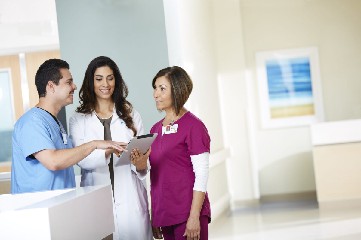 Clinical staff in facility