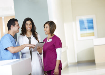 Clinical staff in facility