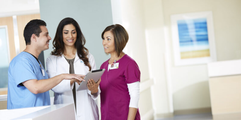 Clinical staff in facility