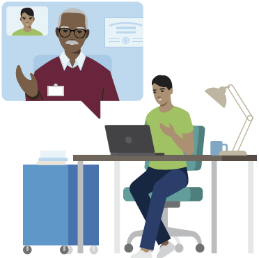 Mental health care session graphic