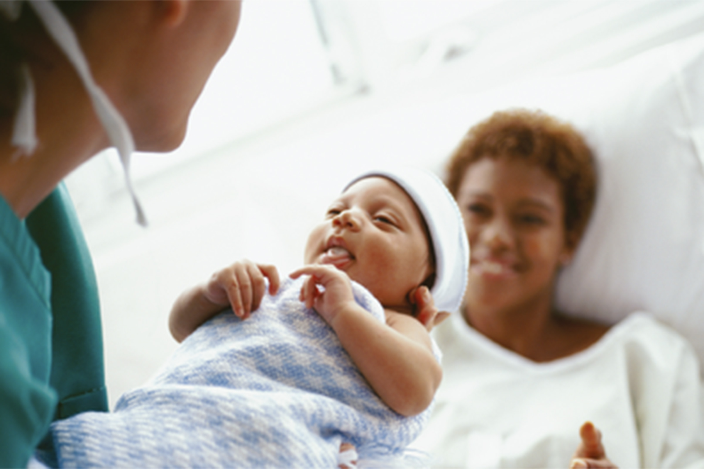 Nurse, baby, and parent