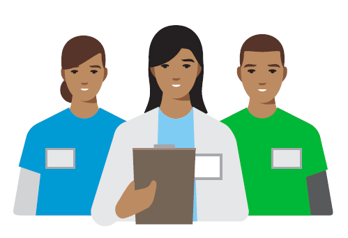 Health care workers graphic